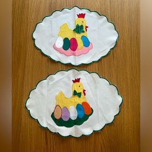 Easter tablecloth overlays